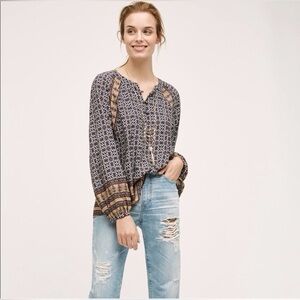 Anthropologie 11.1 Tylho Aubina peasant top Size Medium